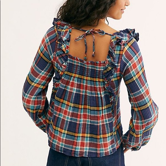 Free People Siena Plaid Pullover - Picture 3 of 7